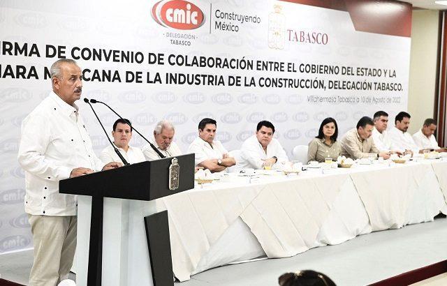 Constructores tabasqueños cuentan con apoyo del Gobierno: Carlos Merino