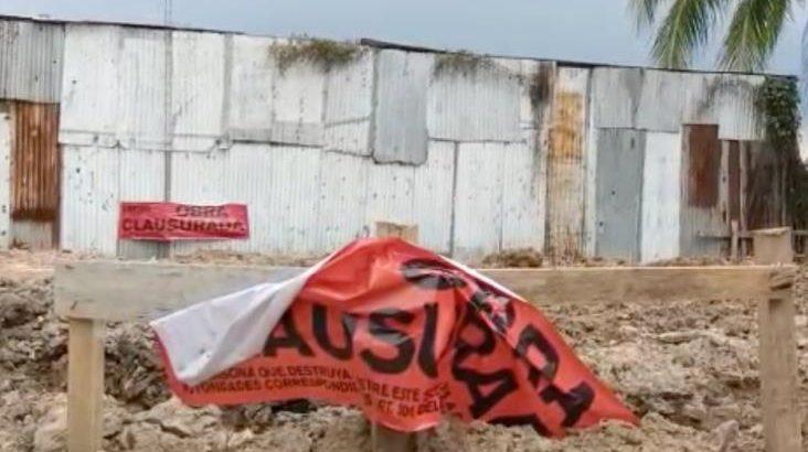 Clausuran obra en laguna de las Ilusiones