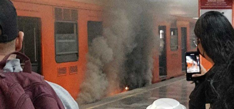 Se incendió tren del Metro CDMX