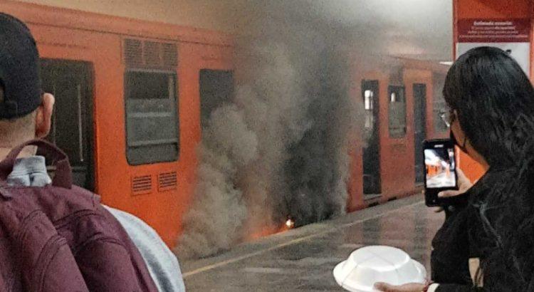 Se incendió tren del Metro CDMX
