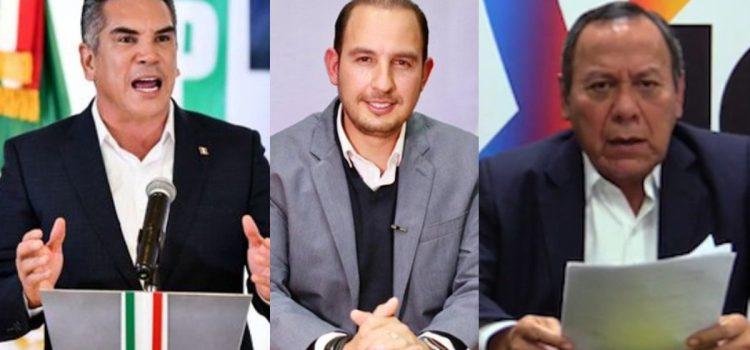 “Reviven” PAN, PRI y PRD coalición “Va por México”