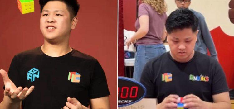 Rompió récord de armado de cubo de Rubik