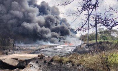 Derrame de hidrocarburo causa incendio en Tabasco