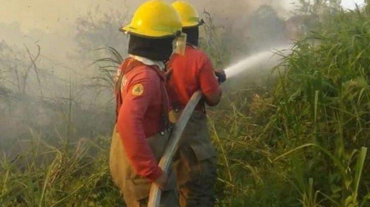 Protección Civil de Tabasco sofocó un incendio en la Laguna El Negro