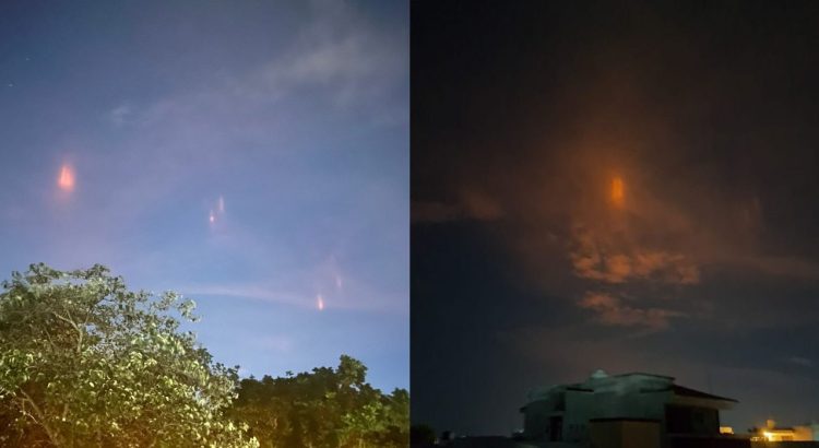 Reportan extrañas luces en cielo de Tabasco