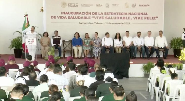Inaugura Claudia Sheinbaum campaña “Vive Saludable, Vive Feliz” en Tabasco