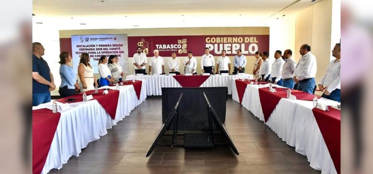 Tabasco instala Comité Técnico del Fondo de Contingencia para prevenir desastres