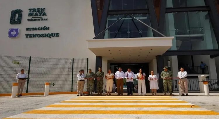 Inaugura gobernador Javier May estación del Tren Maya en Tenosique