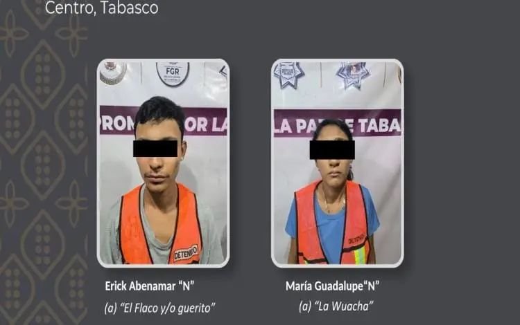 Detenidos en Tabasco por amenazas, arma de fuego y drogas